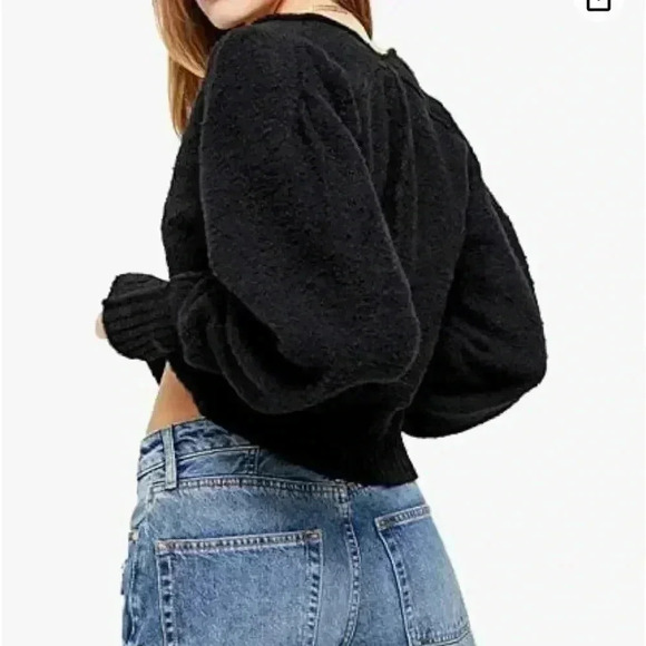FREE PEOPLE PULL ON SWEATER BLACK SIZE SMALL - Picture 1 of 5